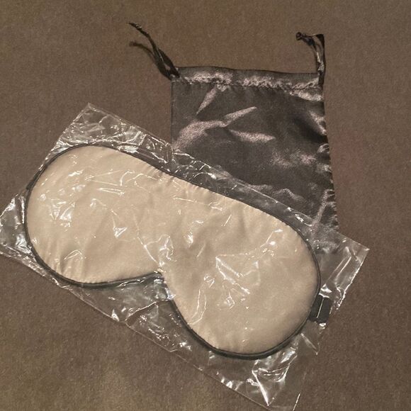 Mission Sweet 100% Mulberry Silk Eye Mask Sleep Mask Blindfold Silver Grey NEW - Picture 1 of 6
